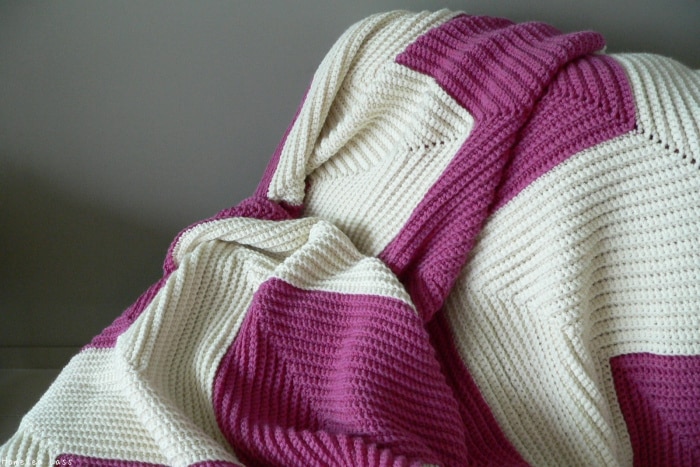 Coconut Ice Chevron Blanket