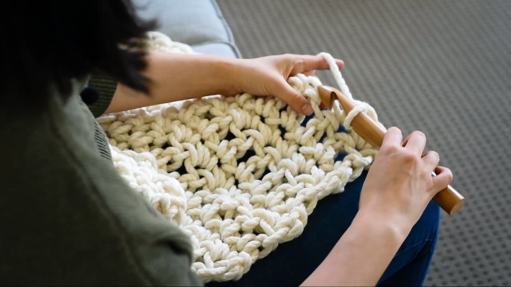 Warm Heart Blanket (left handed)