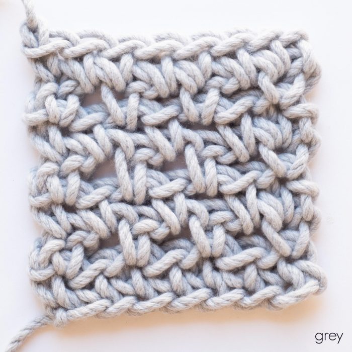 Diamond Blanket Colour Sample - web square - grey | Homelea Lass contemporary crochet