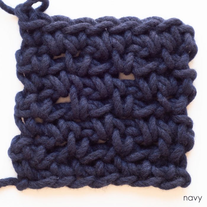 Diamond Blanket Colour Sample - web square - navy | Homelea Lass contemporary crochet