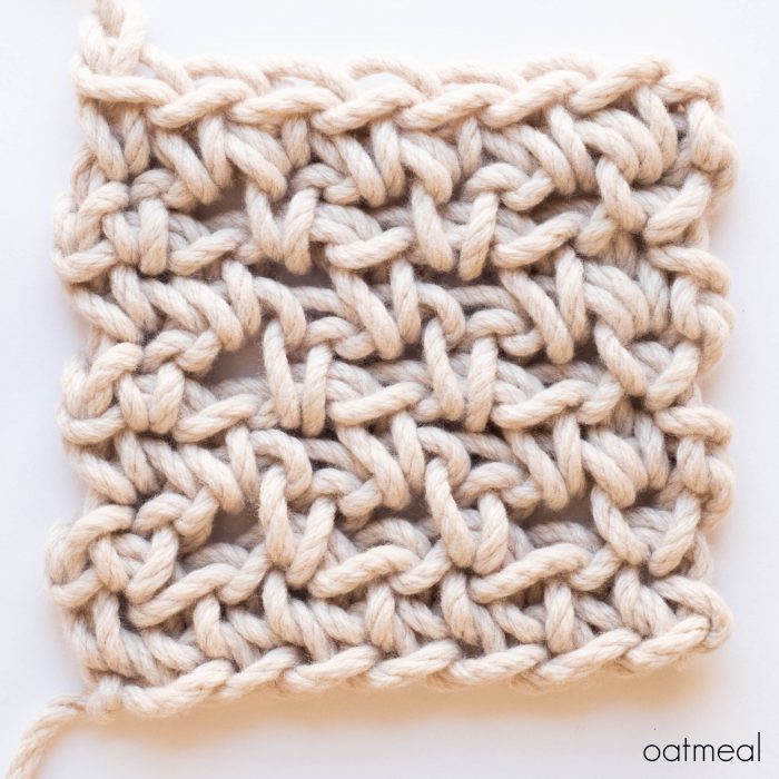 Diamond Blanket Colour Sample - web square - oatmeal | Homelea Lass contemporary crochet