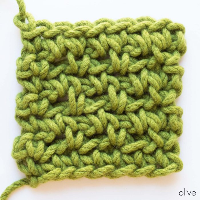 Diamond Blanket Colour Sample - web square - olive | Homelea Lass contemporary crochet