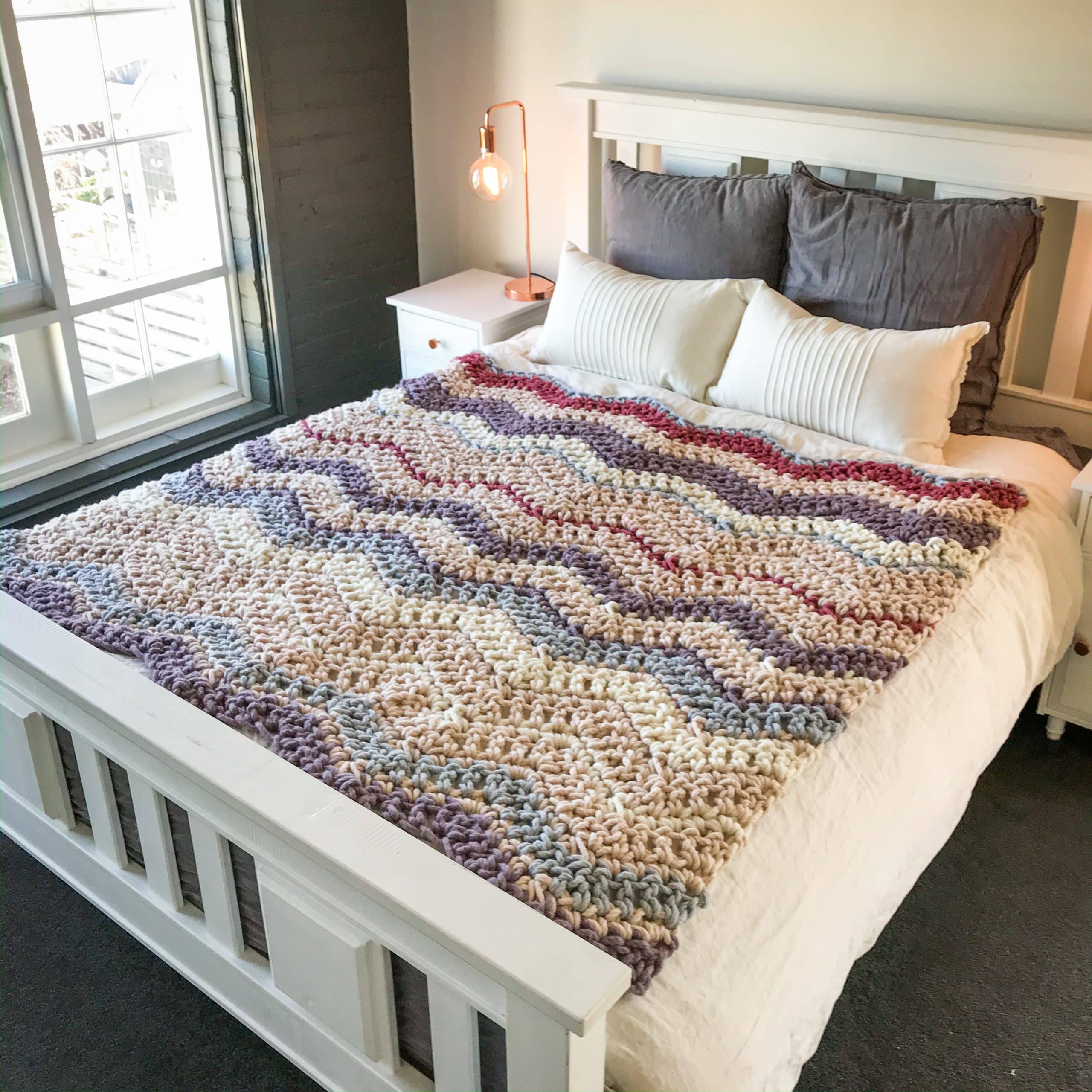 Ecstatic Joy Ripple Blanket (left handed)