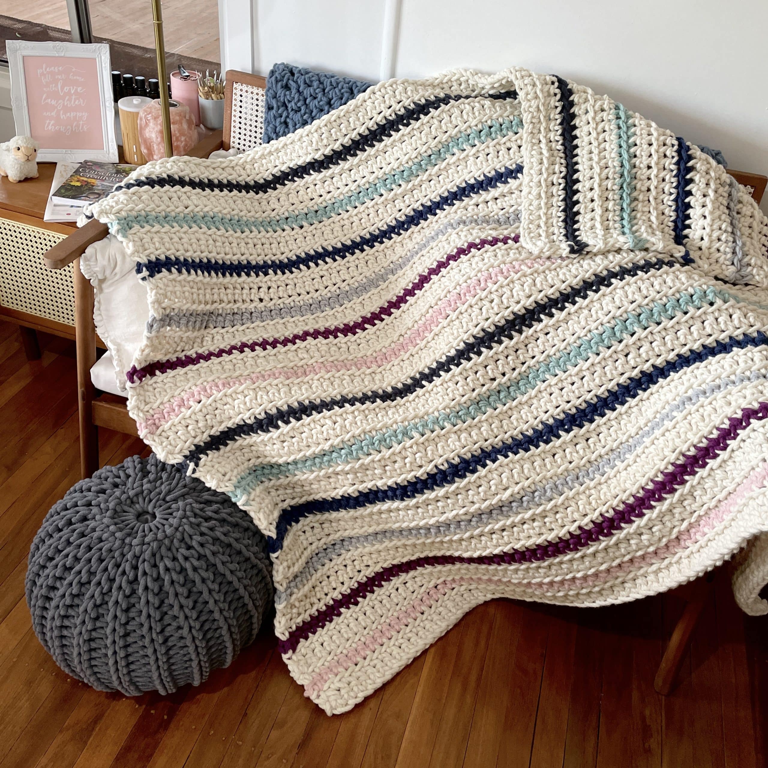 Striped Bliss Blanket (left handed)