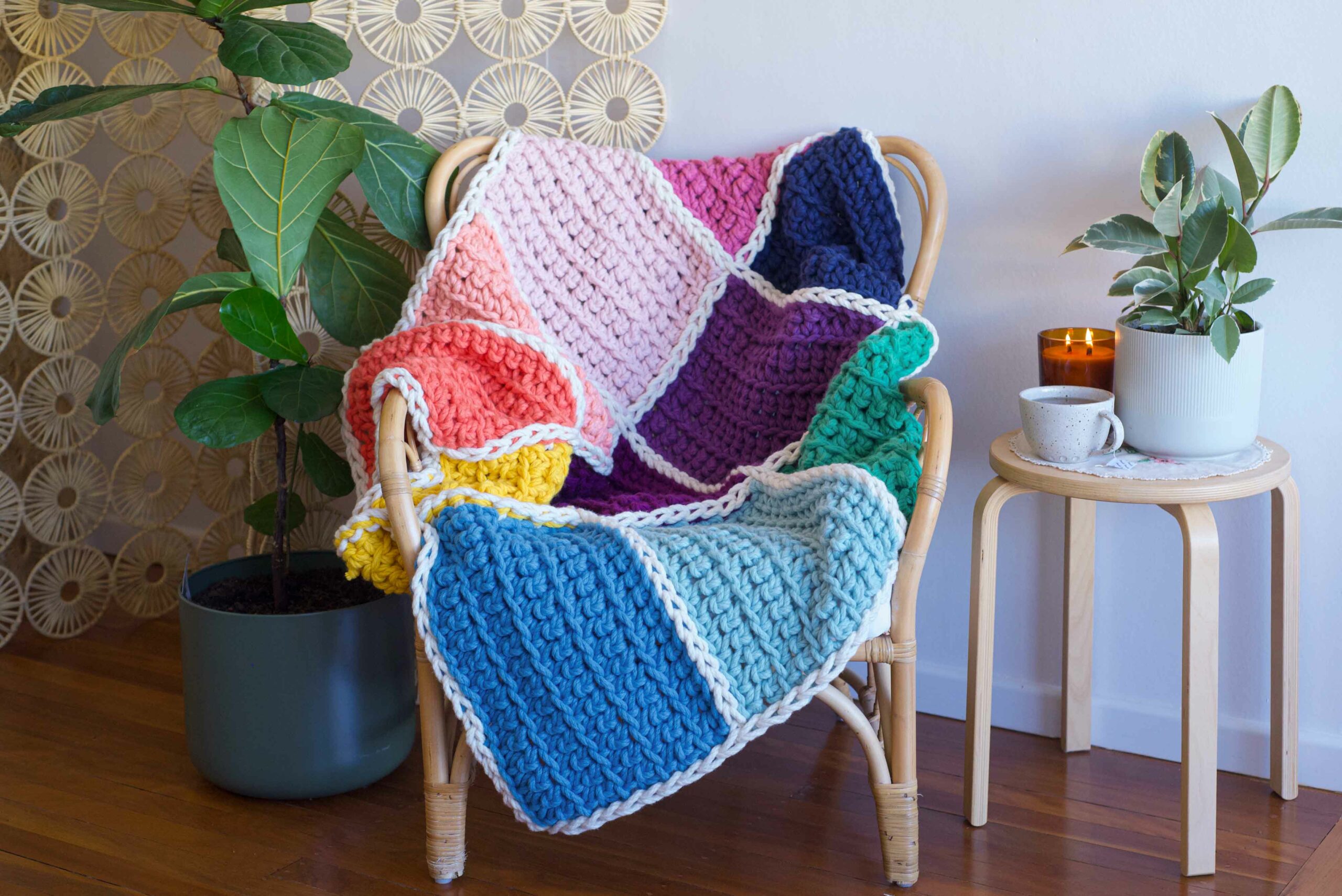 Happy Patch Blanket (left handed)