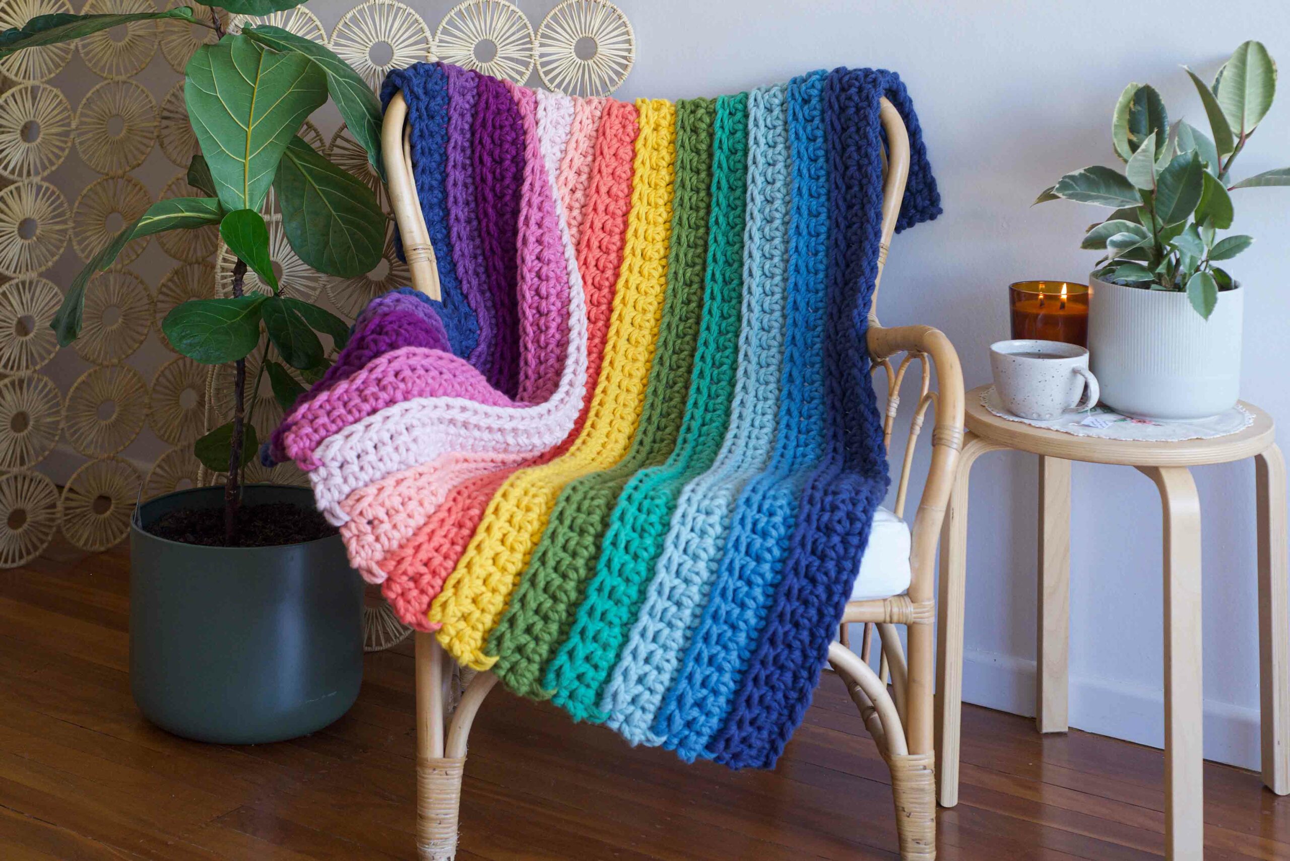 Layered Patch Blanket (right handed)